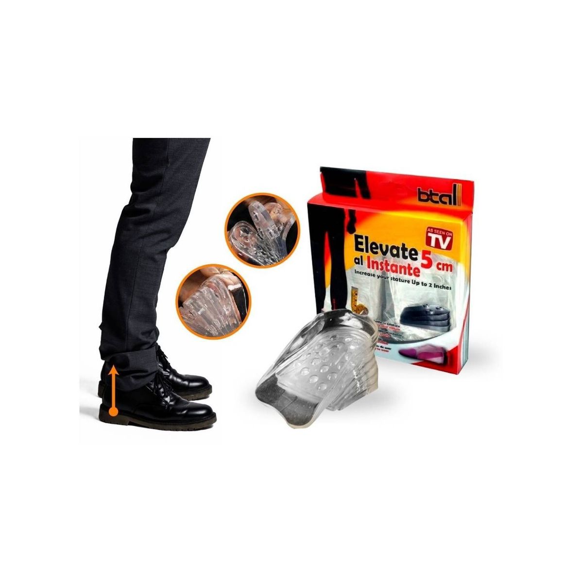 GENERICO - Plantillas Elevadoras Calzados Hasta 5 cm