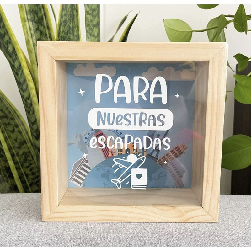 IMPRESIONARTE - Alcancia de Madera Regalo