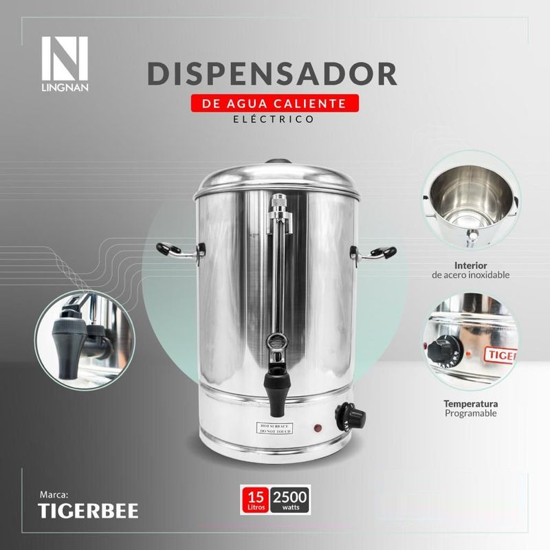 TIGERBEE - DISPENSADOR DE AGUA CALIENTE DE 15 LITROS
