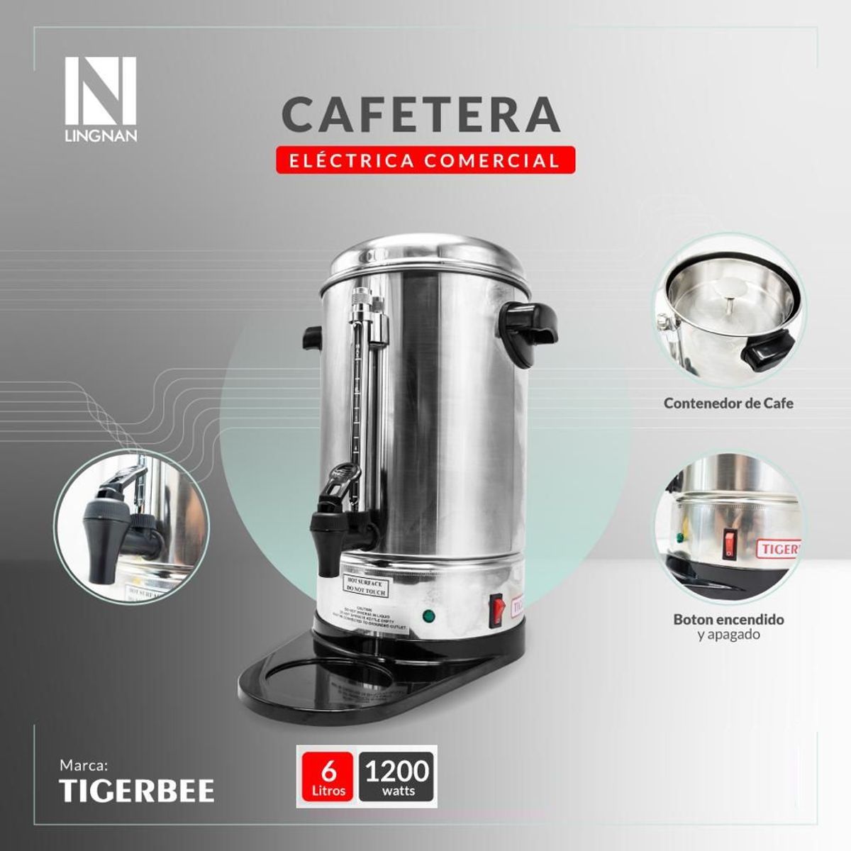 GENERICO - CAFETERA ELÉCTRICA 6 L