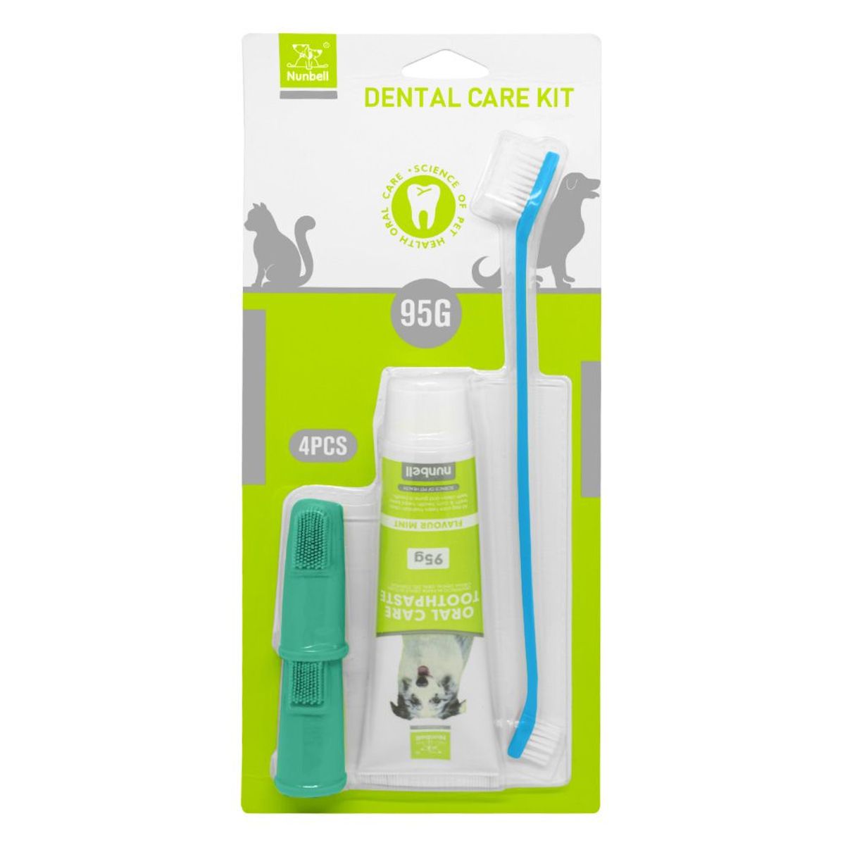 KELLER - Kit Cepillo  Pasta de Dientes para Perros Mascotas TQ NB0