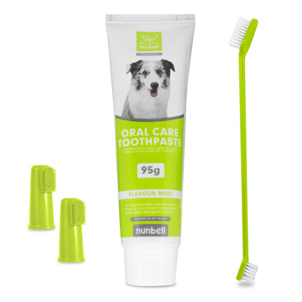 KELLER - Kit Cepillo  Pasta de Dientes para Perros Mascotas VD NB0