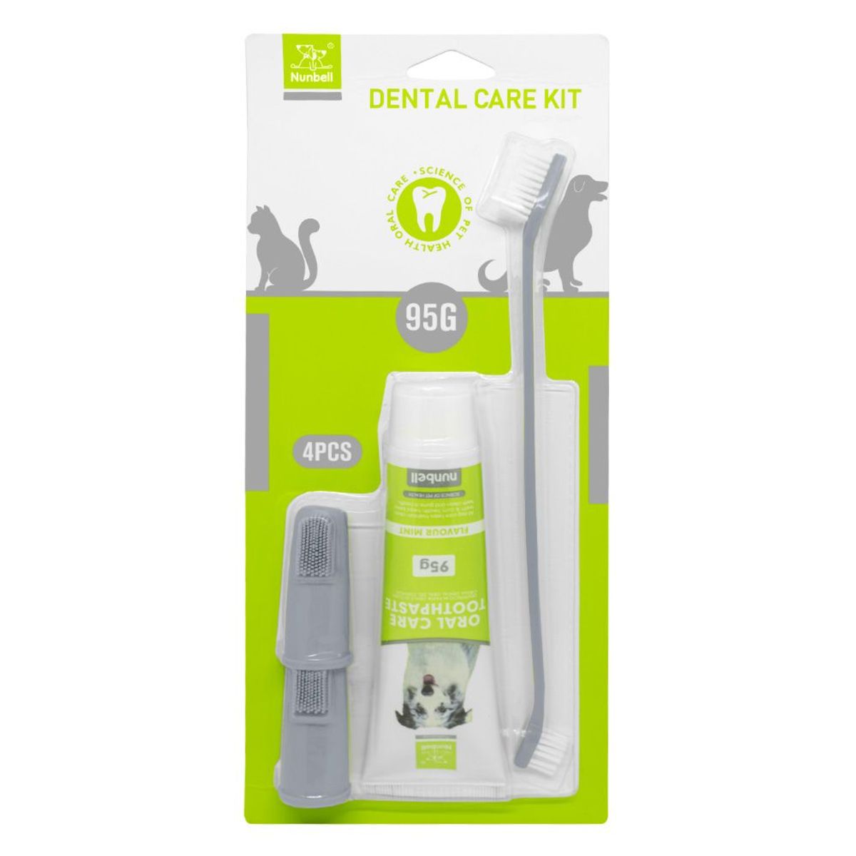 KELLER - Kit Cepillo  Pasta de Dientes para Perros Mascotas PL NB0