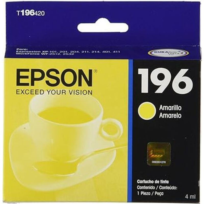 EPSON - CARTUCHO AMARILLO 196 EPSON xp 211 401 101 104 wf 2512 2532