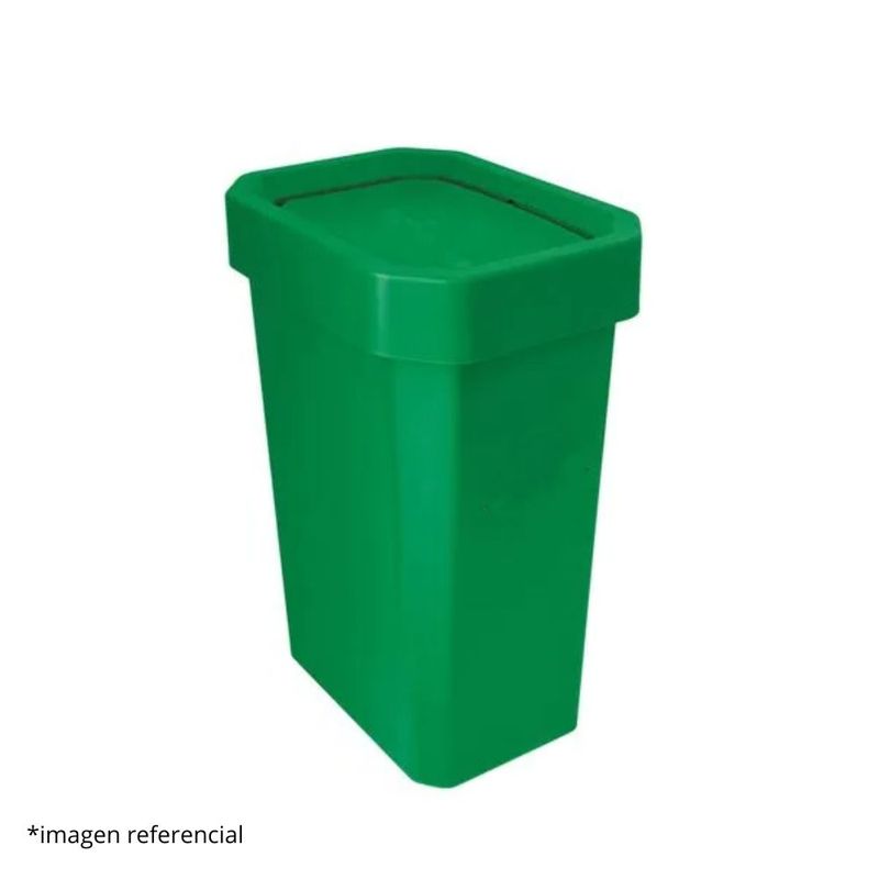 DISA SOLUCIONES ECOEFICIENTES - PAPELERA VAIVEN VERDE 10 LITROS