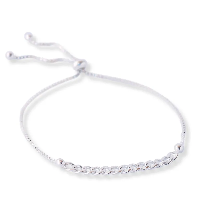 AMBAR JOYERIA - Pulsera de Plata 925 Regulable Tipo Cartier Silver