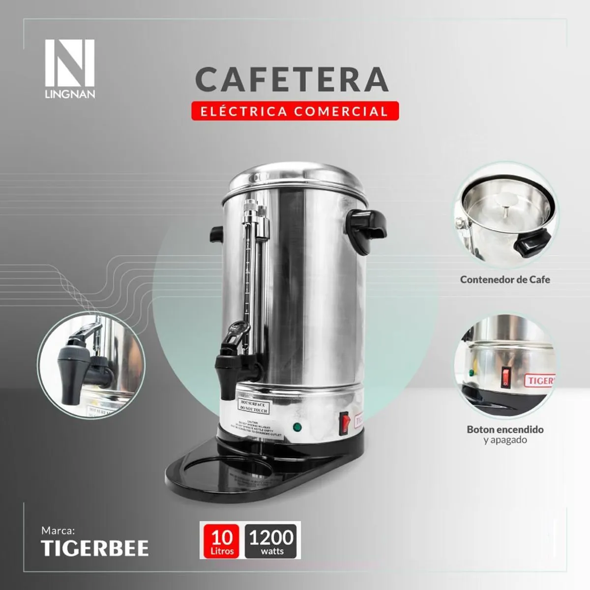 TIGERBEE - CAFETERA ELÉCTRICA 10 L.