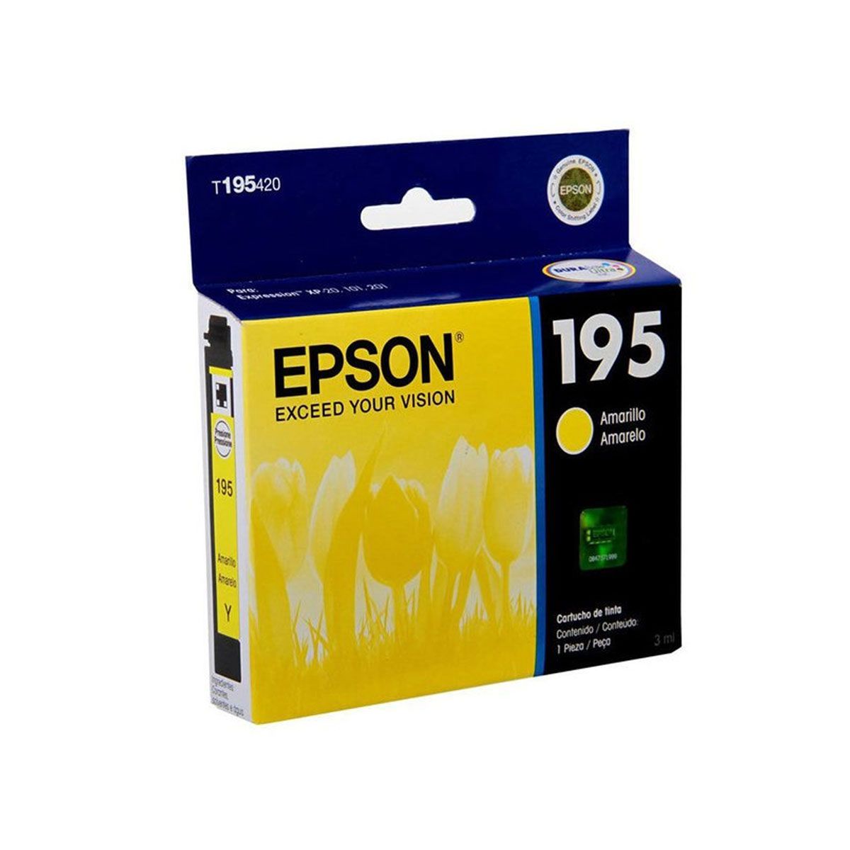 GENERICO - CARTUCHO EPSON 195 AMARILLO XP20 XP101 201 204 XP-211 214COMPATIBLE