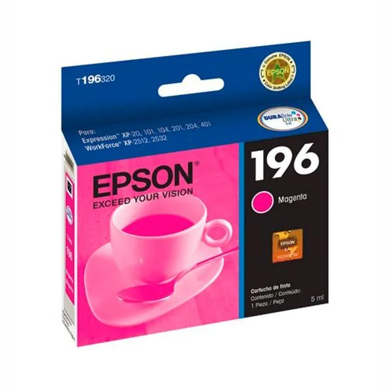 EPSON - CARTUCHO MAGENTA 196 EPSON e196 xp 211 401 101 104 wf 2512 2532