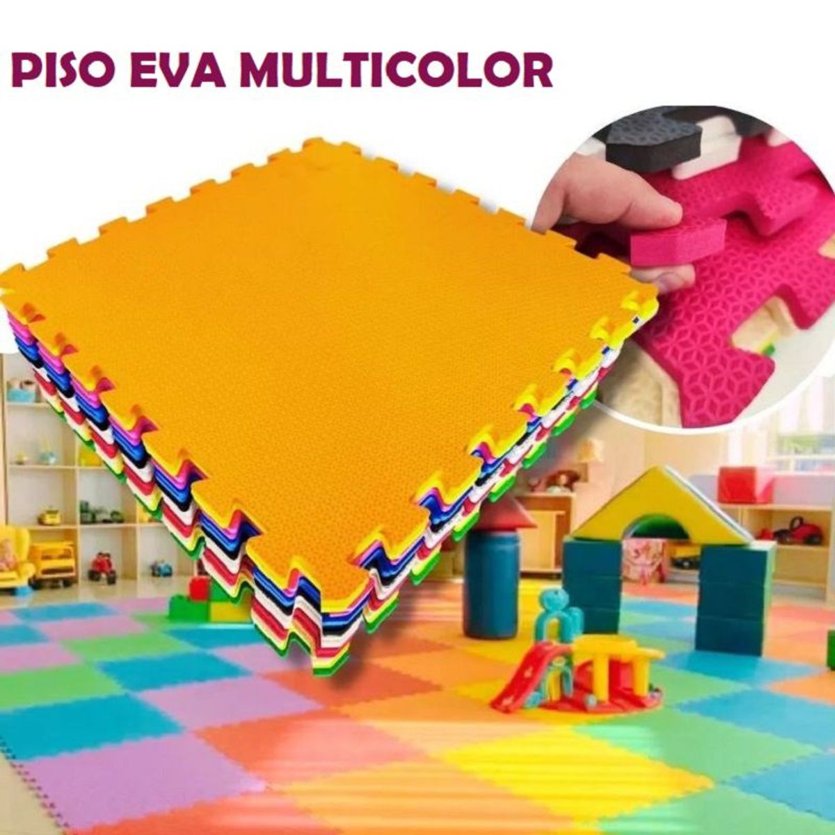 GENERICO - PISOS DE GOMA EVA PARA JUEGOS DE BEBE - 6 PIEZAS