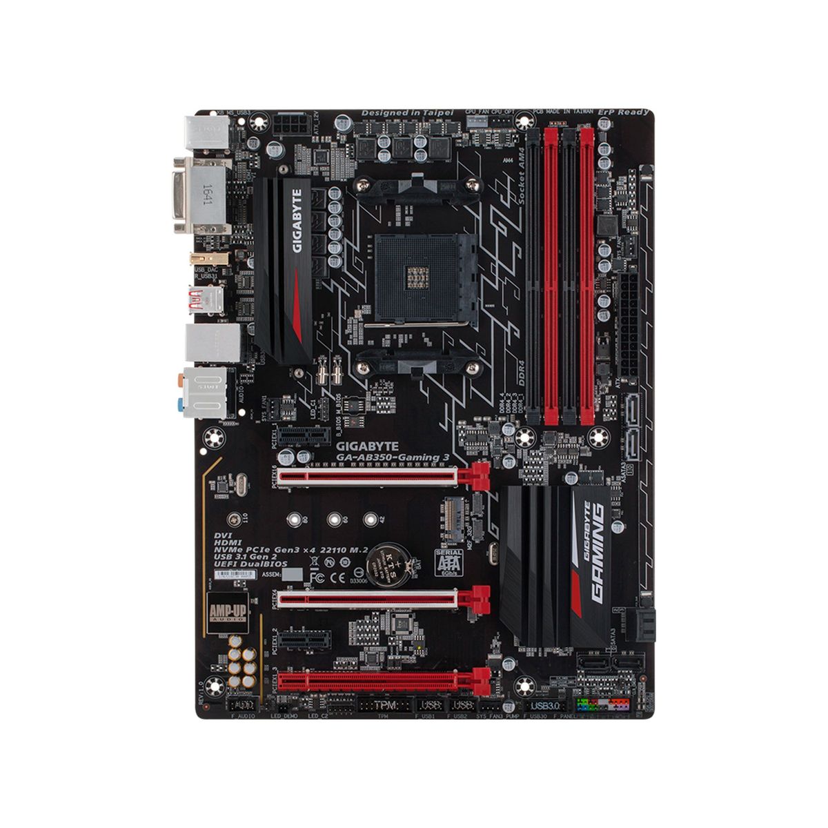 GIGABYTE - PLACA GIGABYTE GA-AB350-GAMING 3 DDR4 AM4 64GB P/N: GA-AB350-GAMING 3