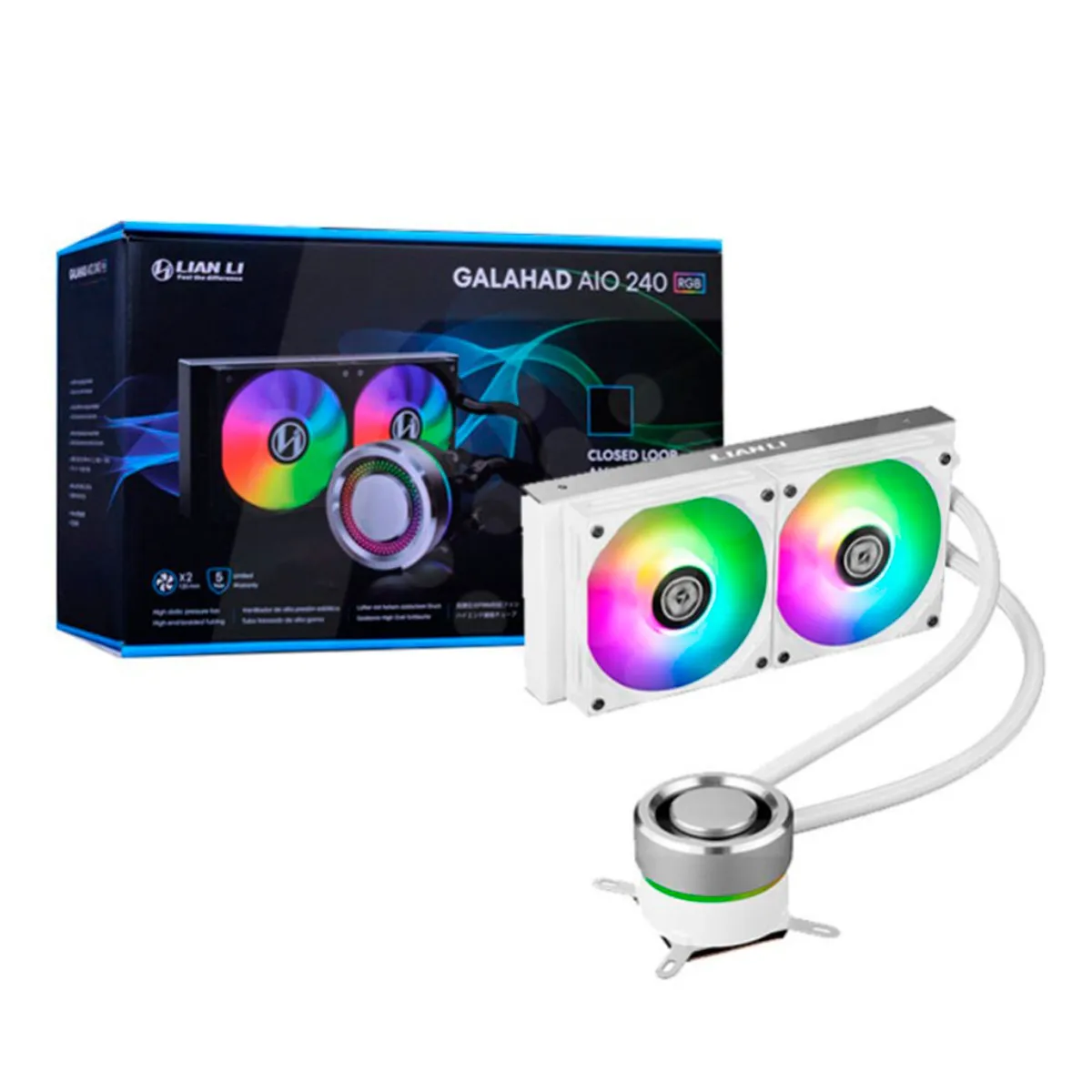 LIAN LI - REFRIGERACION LIQUIDA LIAN LI GALAHAD240 P/N:LIAN LI GALAHAD 240 WHITE