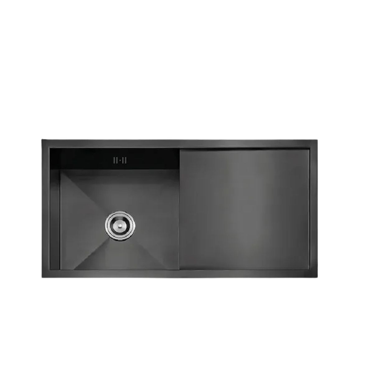 XM - LAVADERO DE COCINA ACERO 1P CON ESCURRIDERO NEGRO ULS01-10050