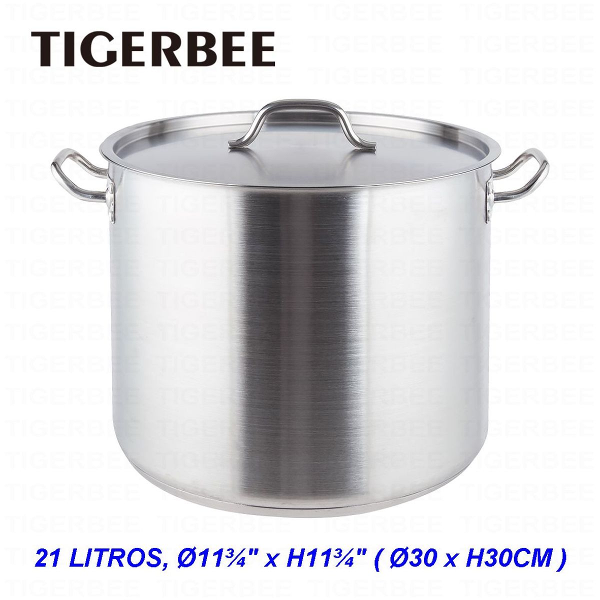TIGERBEE - OLLA DE ACERO INOX 304 DE 21 L