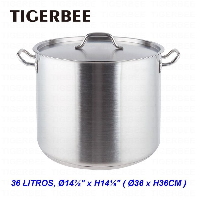 GENERICO - OLLA DE ACERO INOX 304 DE 36 L