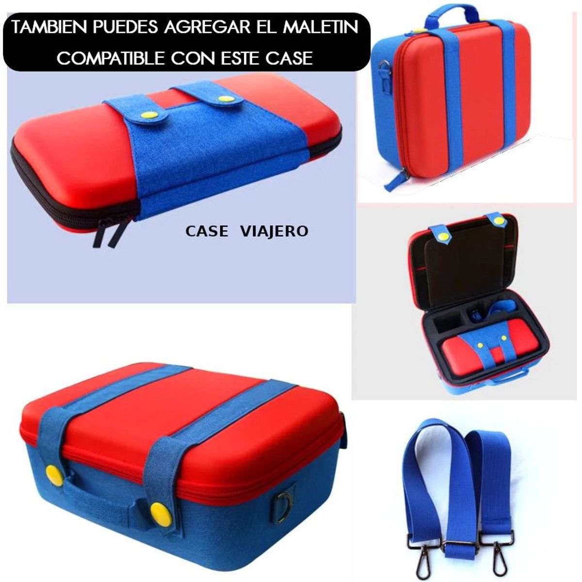 GENERICO - Case Estuche Viajero Transportador para Nintendo Switch Oled