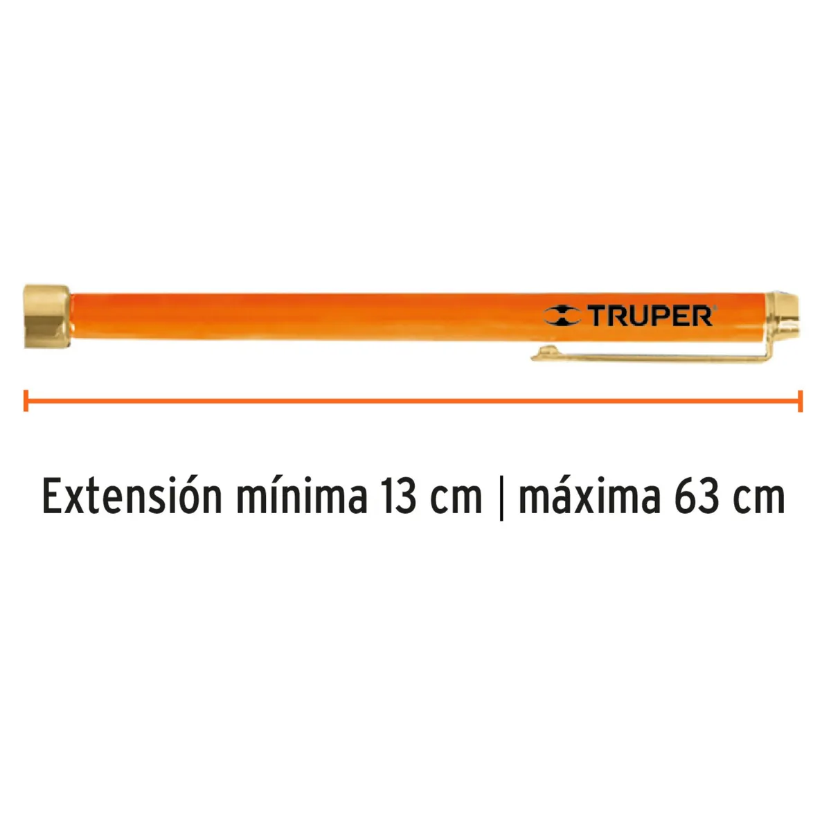 TRUPER - Imán extensible telescópico de acero inoxidable Levanta 1.5 kg, Truper