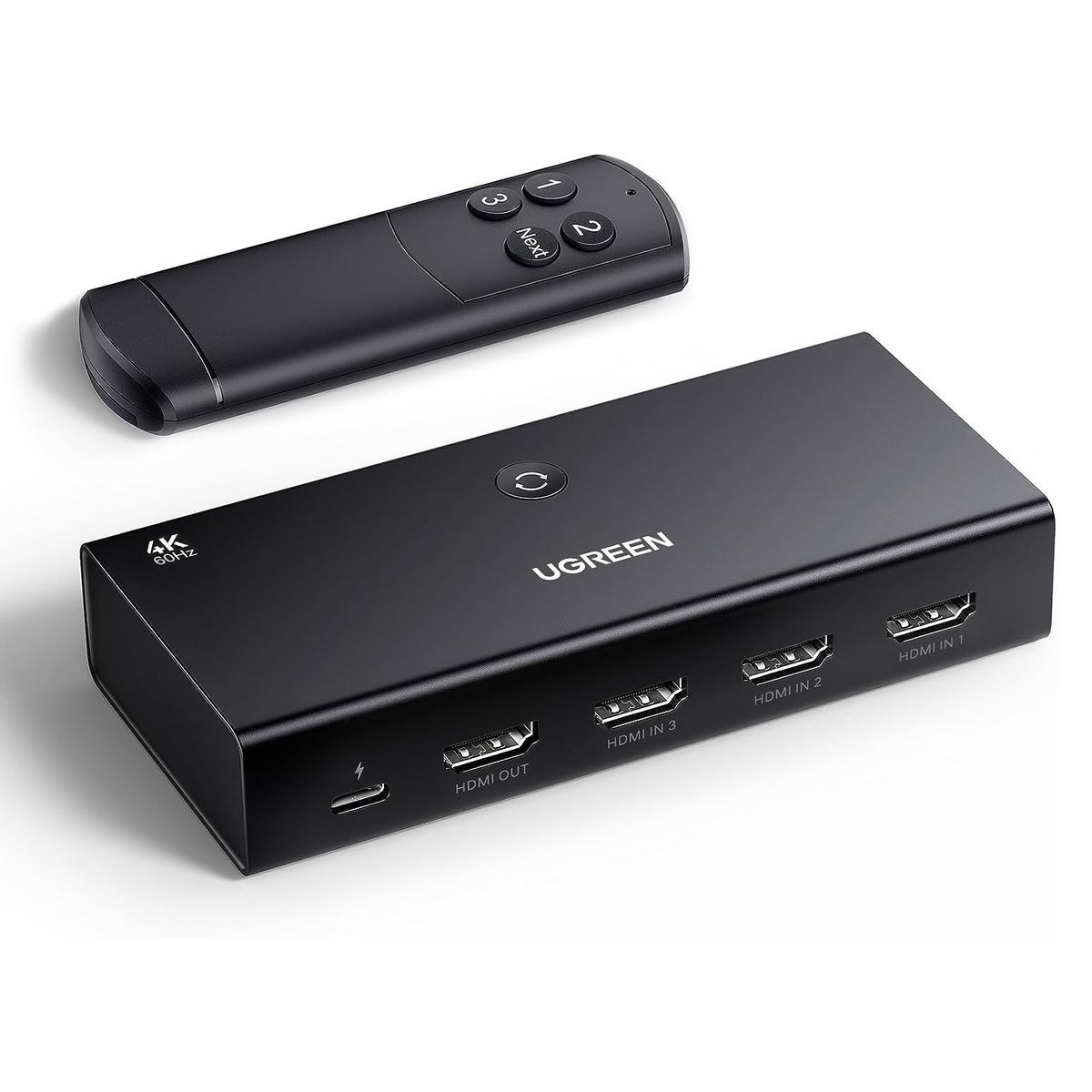UGREEN - Switch Hdmi 3x1 4k 60hz Hdr Alta Calidad Ugreen Ccontrol