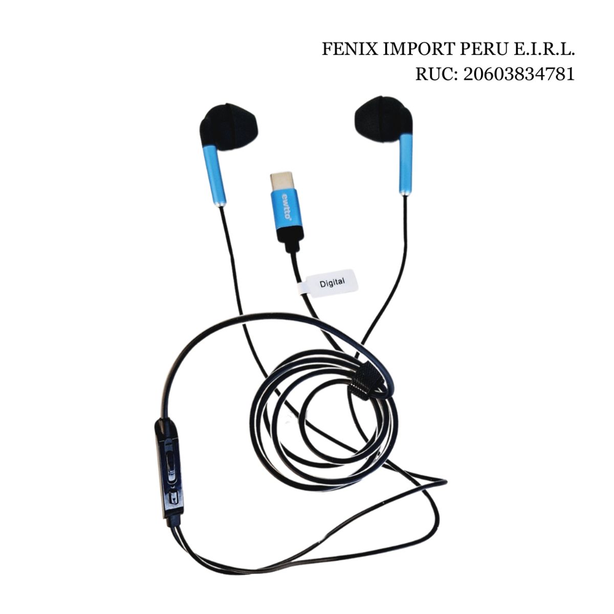 EWTTO - Audífono Estéreo de alta calidad Tipo C EWTTO Azulino