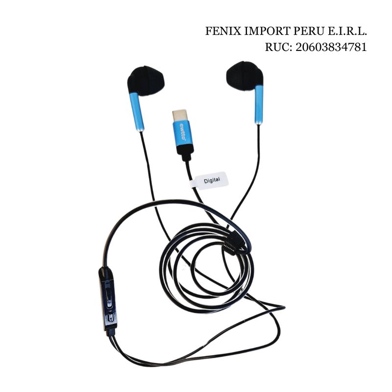 EWTTO - Audífono Estéreo de alta calidad Tipo C EWTTO Azulino