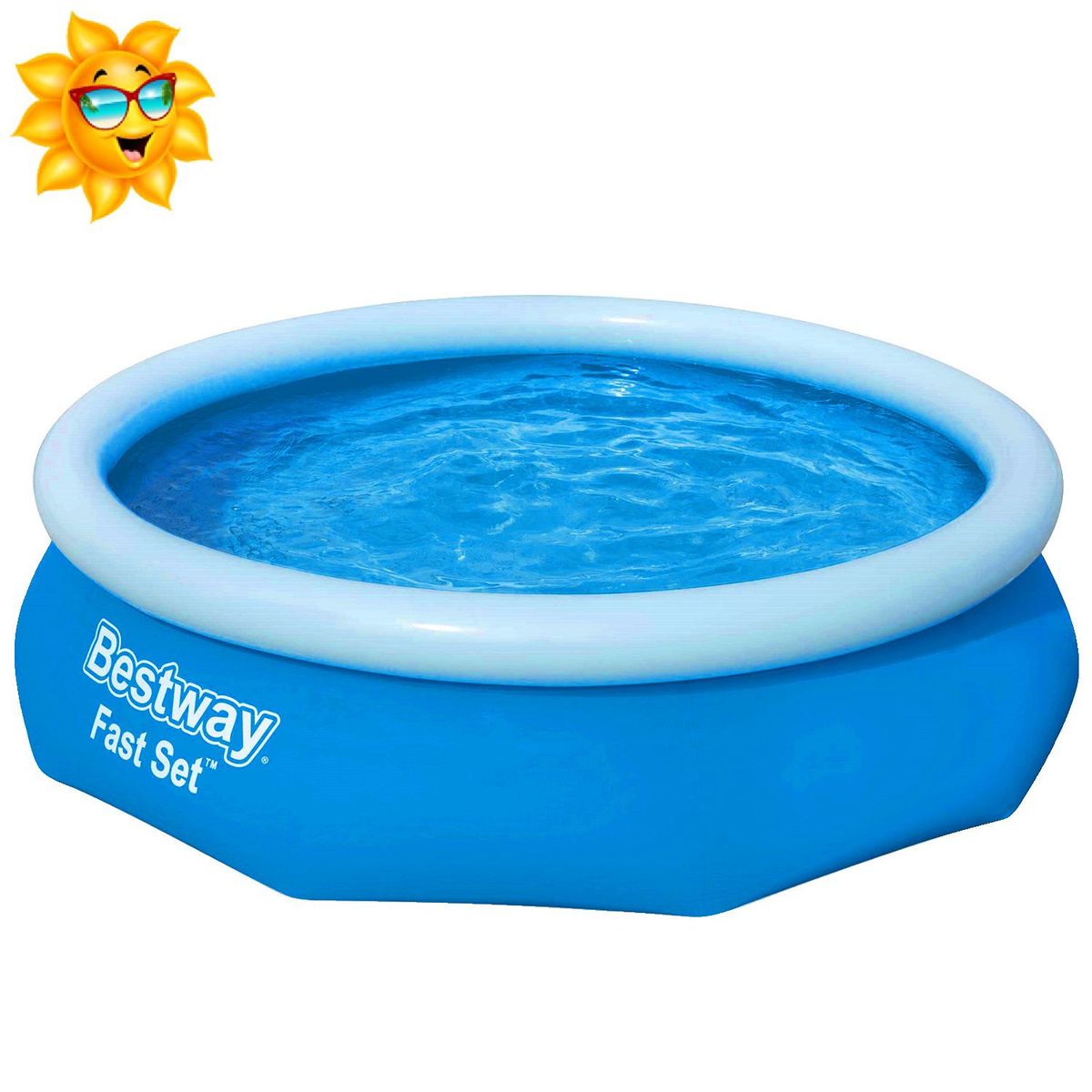 BESTWAY - Piscina Inflable Circular 305x76 Diversión Familiar Niños y Adultos