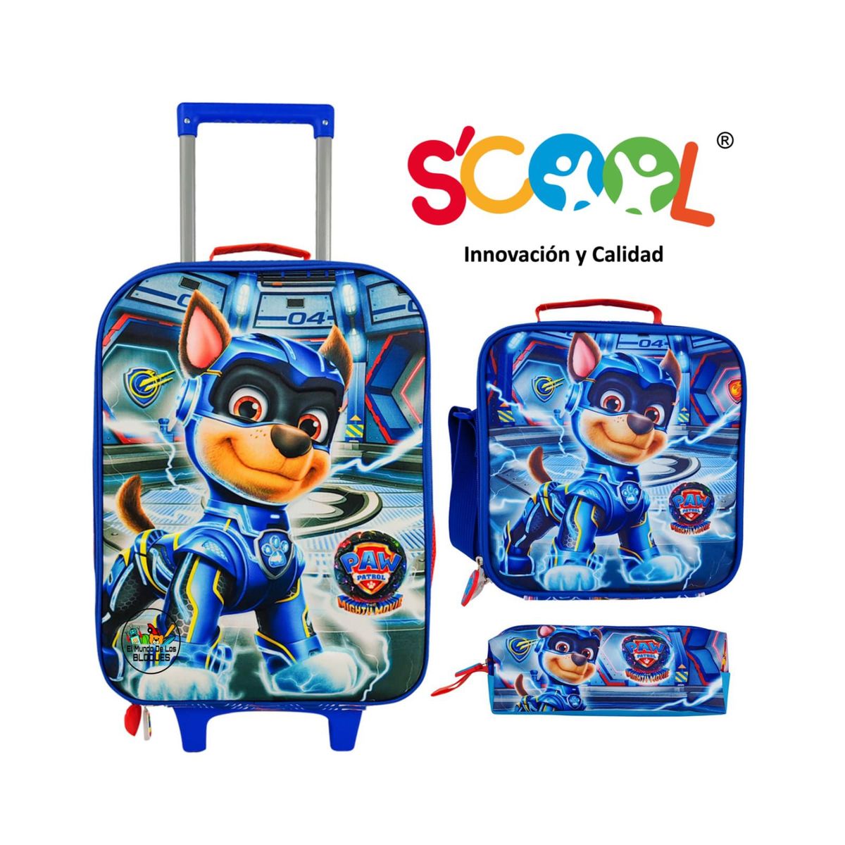 SCOOL - Maleta niños Scool  set 3 piezas Paw Patrol 804138 OFICIO