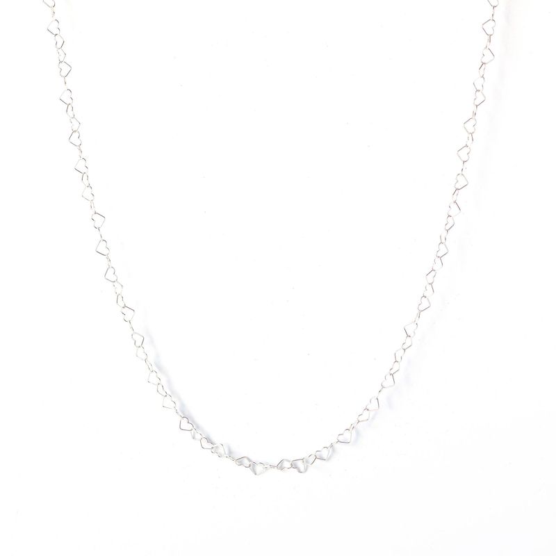 AMBAR JOYERIA - Collar de Plata 925 Corazones Entrelazados C Silver