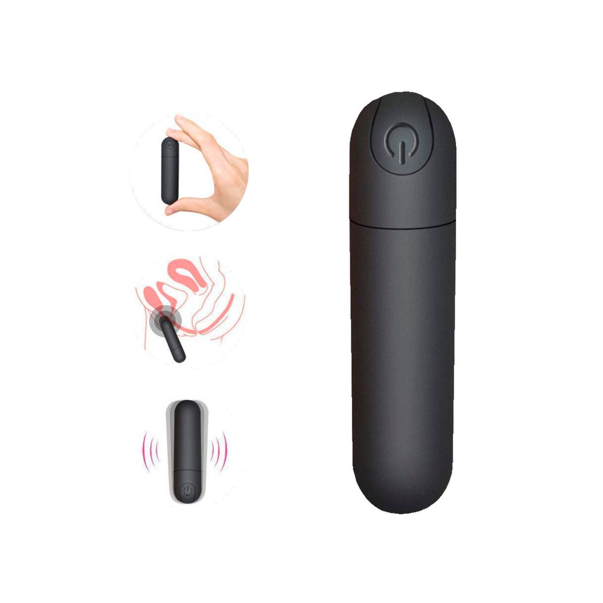 GENERICO - Vibrador Estimulador Bala 10 Velocidades  Recargable USB
