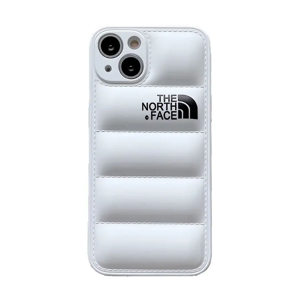 GENERICO - Case Funda para Iphone 13 PRO MAX Estilo Nor Face Puffer Blanco
