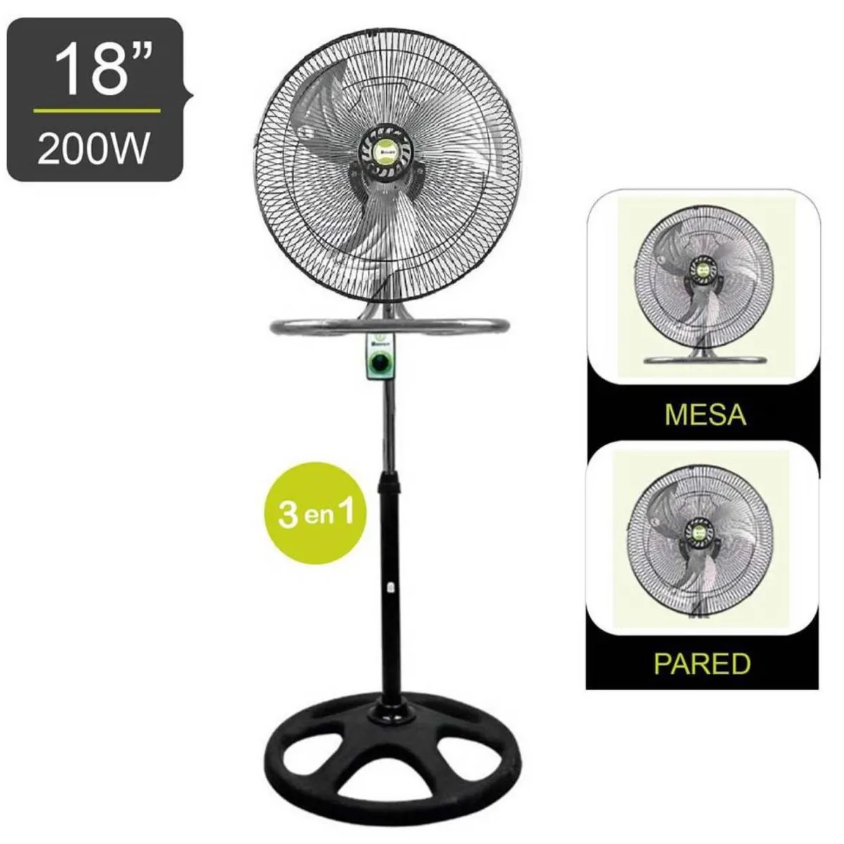 BOSSKO - Ventilador BOSSKO 3 en 1 BK-8218VING 200WATTS