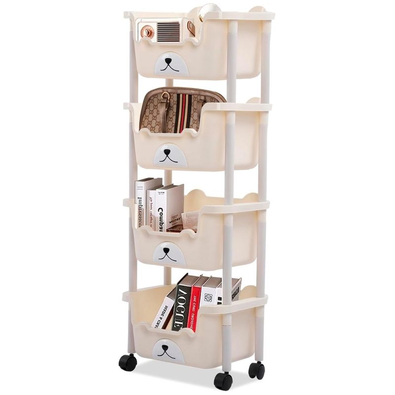 MINARI - Carrito Estante Organizador de Oficina Papelería Almacenamiento Multiusos FH4
