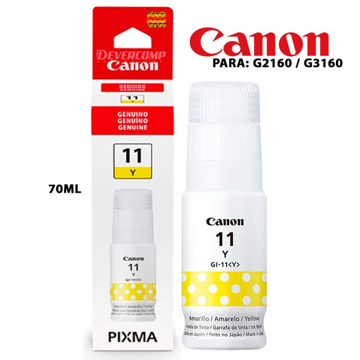 CANON - Tinta Canon GI-11 Yellow para G2160  G3160 70ml