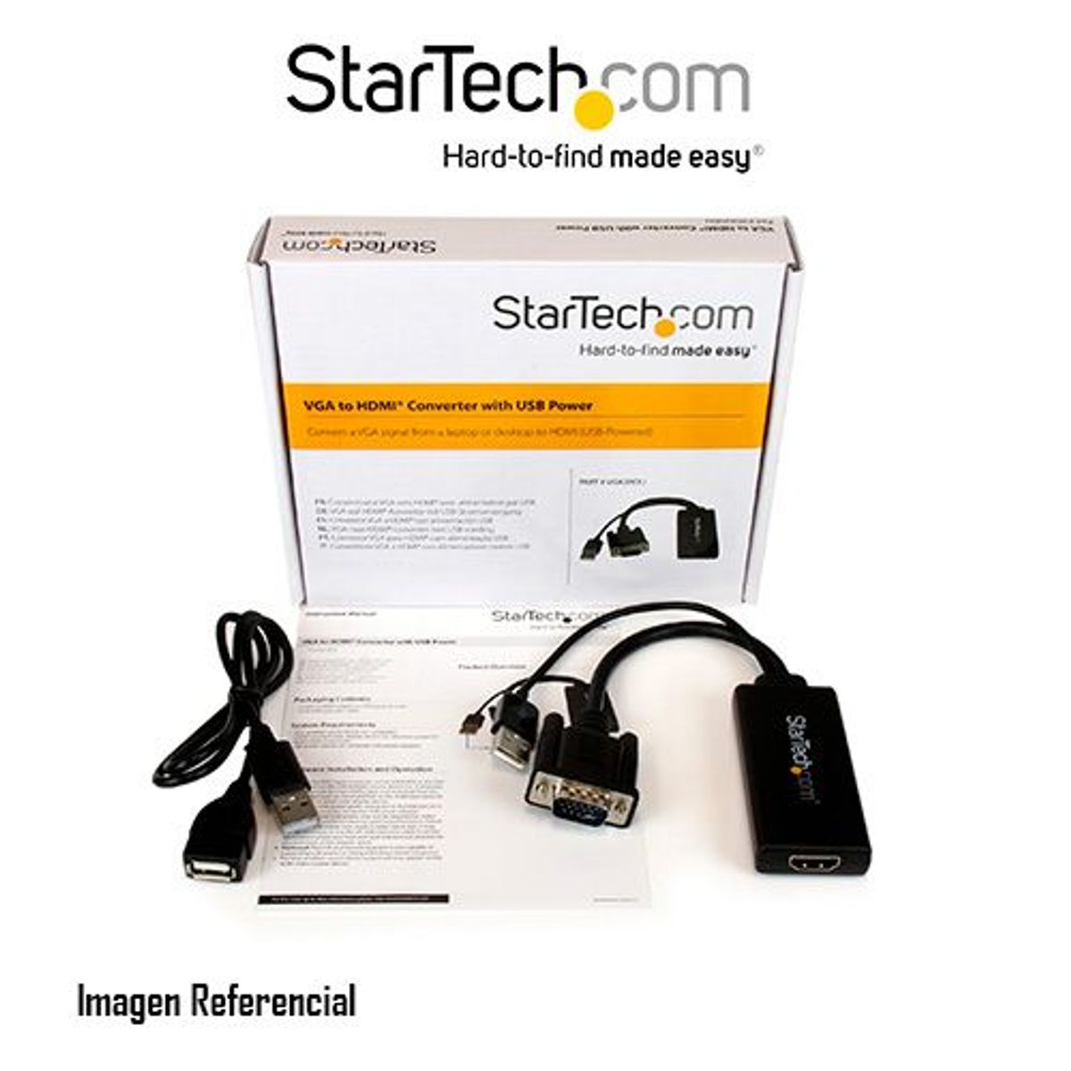 STARTECH - ADAPTADOR VGA A HDMI STARTECH CON AUDIO 1080P P/N: VGA2HDU