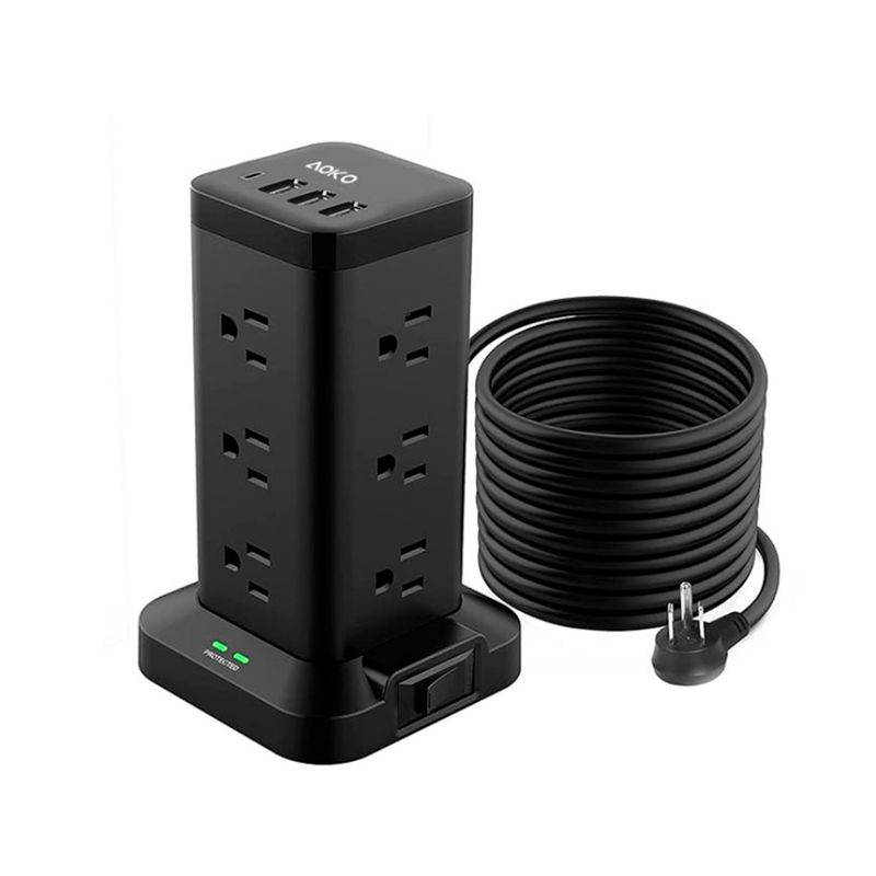 GENERICO - ESTABILIZADOR EN TORRE BEVA 16 EN 1 12 TOMAS 3USB 1 USB-C P/N: LS51231