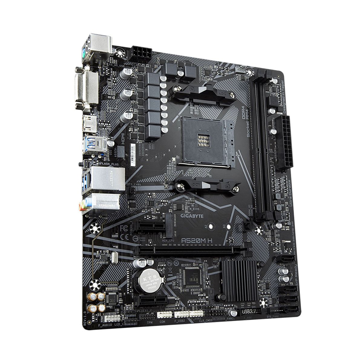 GIGABYTE - PLACA GIGABYTE A520M H AM4 DDR4 2 RANURAS 64GB SATA 6GB P/N: A520M H