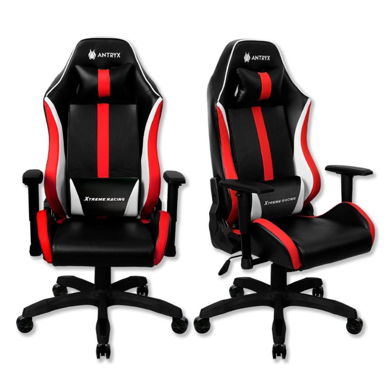 ANTRYX - SILLA GAMER ANTRYX RECLINABLE CON ALMOHADILLA XTREME RACING NOVA ROJO