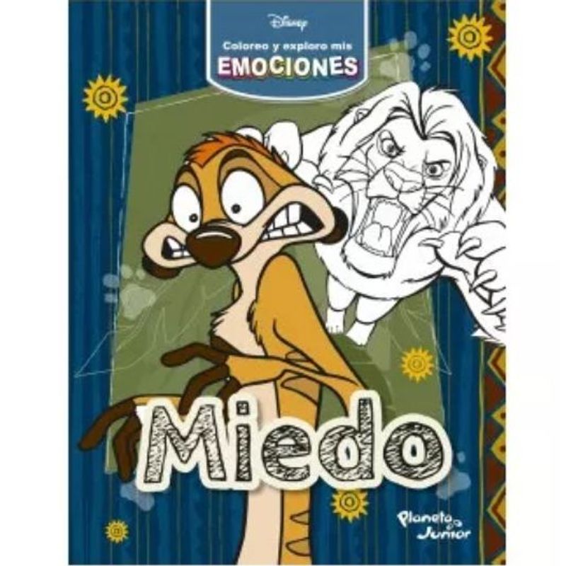 GENERICO - Libro Infantil Coloreo y explora mis emociones Miedo Disney