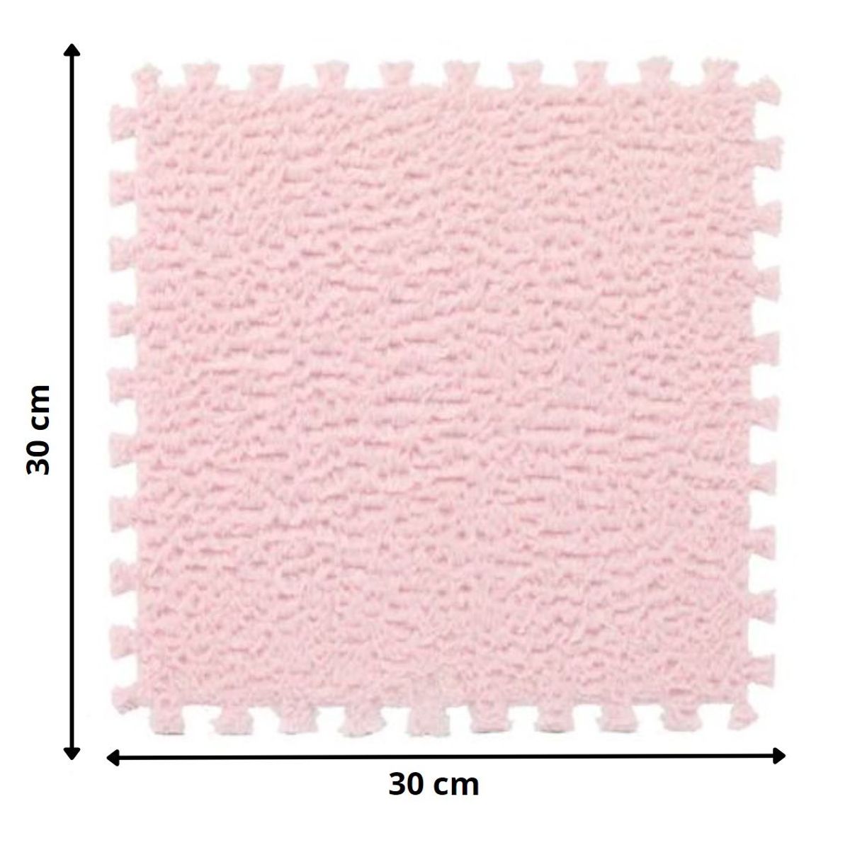 GENERICO - PISOS DE GOMA EVA AFELPADO PALO ROSA PARA JUEGOS - 20 PIEZAS
