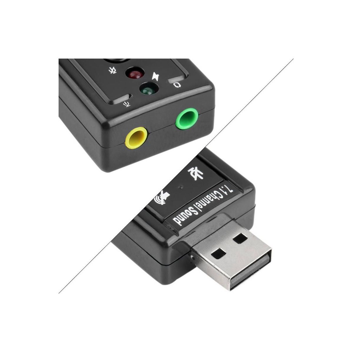 OEM - Tarjeta De Sonido Externo 7.1 USB Audio 3D Adaptador 3.5 Jac