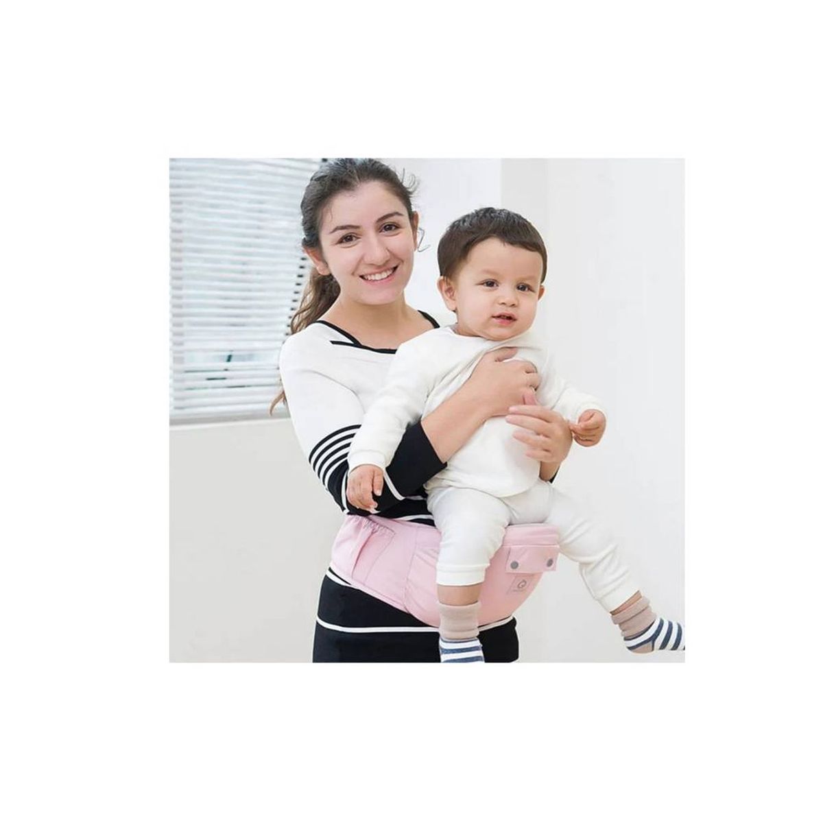 GENERICO - Canguro Para Bebé Ergonómico Ballena 3 en 1 Rosado