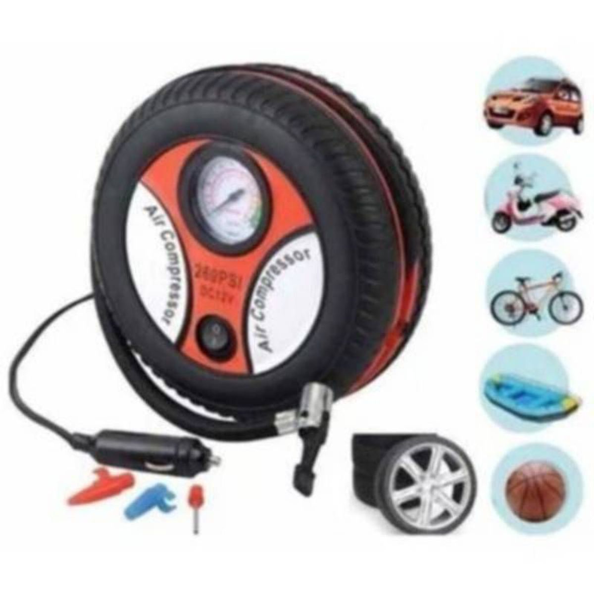 GENERICO - Mini Compresor De Aire Para Auto Inflador De LLanta Portatil