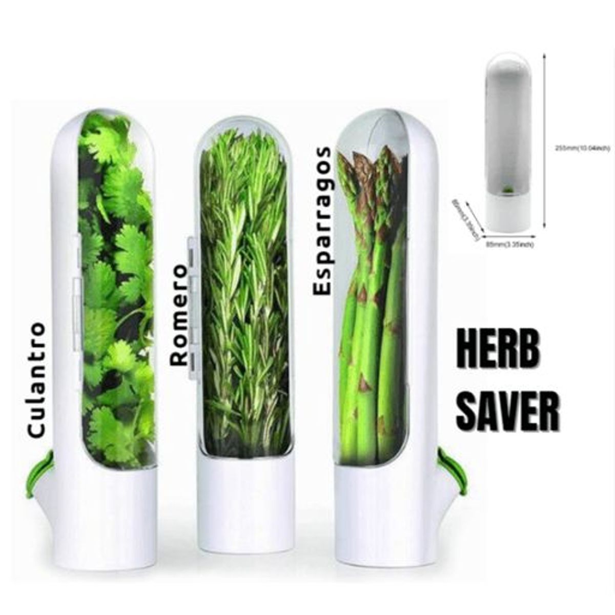 GENERICO - Pack x3 Conservador de hierbas verduras Herb Saver