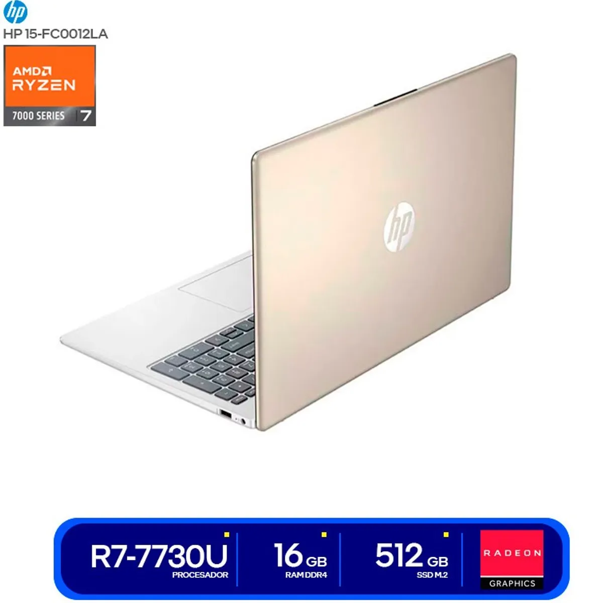 HP - HP 15-FC0272LA RYZEN 7-7730U 16GB 512GB SSD 15.6 FHD WINDOWS 11 HOME