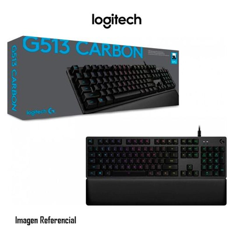 LOGITECH - TECLADO MECANICO GAMING LOGITECH G513 CARBON P/N: 920-009322