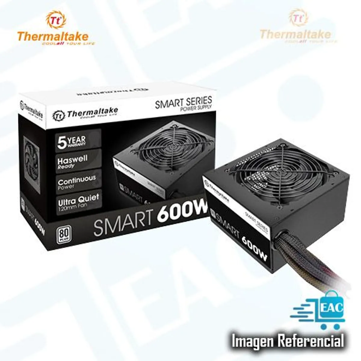 THERMALTAKE - FUENTE DE PODER THERMALTAKE SMART SPD-0600P 600W P/N: SPD-0600NPCWUS-W