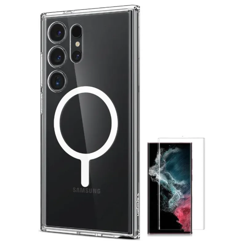 SPIGEN - CASE SPIGEN ULTRA HYBRID MAGFIT SAMSUNG S24 ULTRA Y VIDRIO