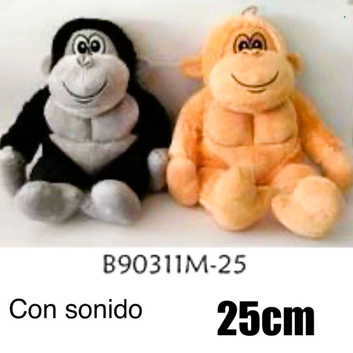 GENERICO - muñeco de gorila de 25 cm color crema