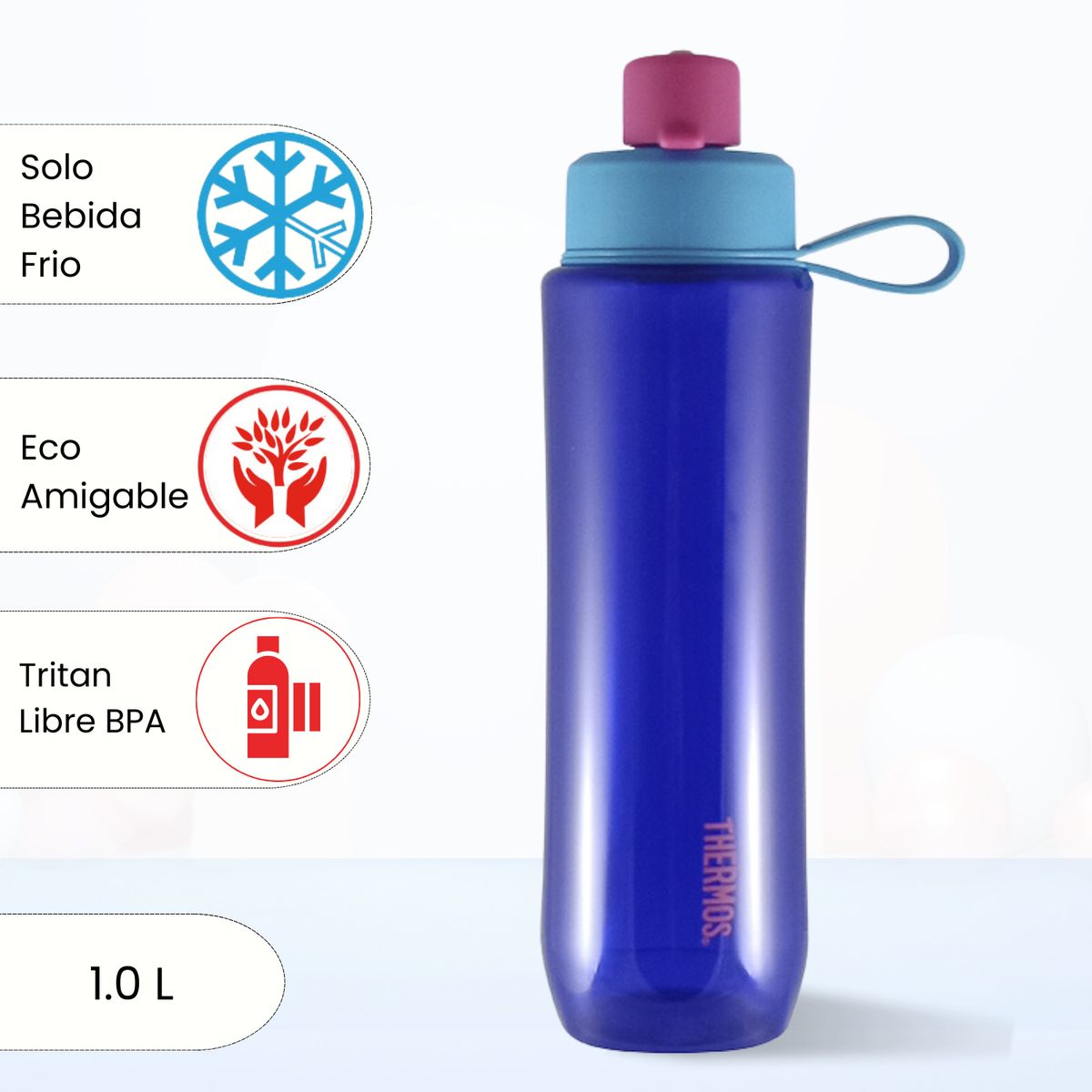 THERMOS - Tomatodo Deportivo Tritan Thermos 1 lt Rosado