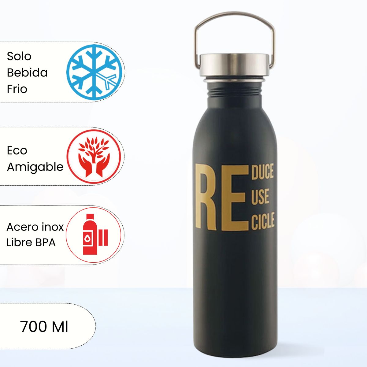 THERMOS - Tomatodo Deportivo Planeta 700 Ml Negro