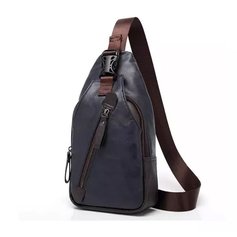 GENERICO - Morral Crossbody Cuero Importado Elegante Vintage Azul